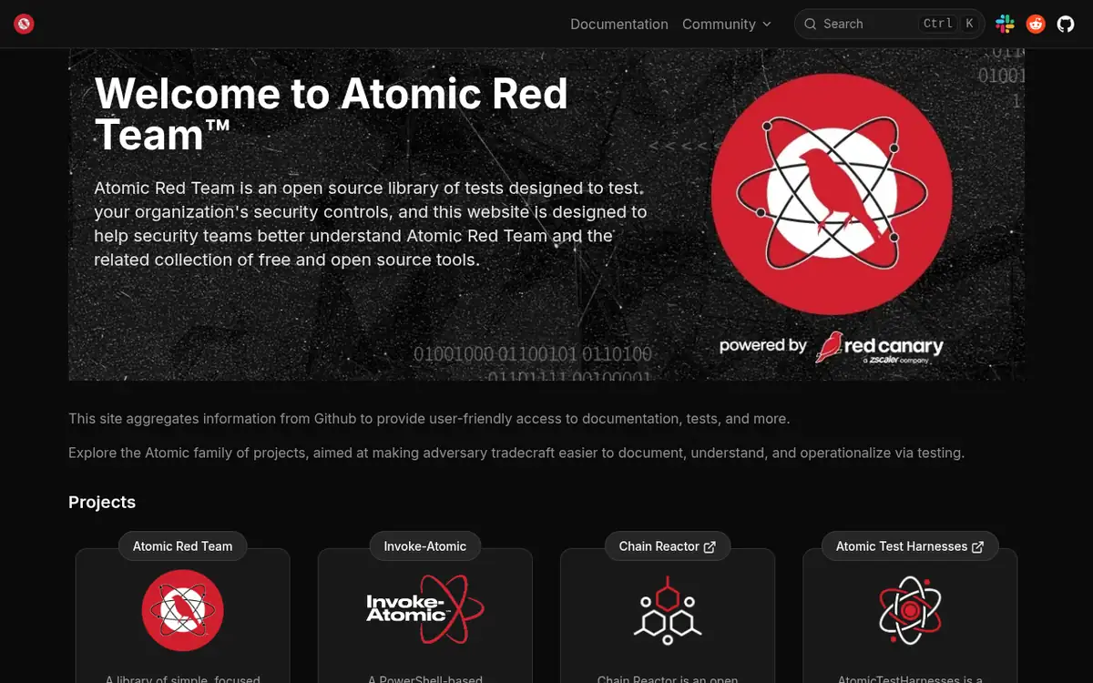 Homepage of Atomic Red Team
